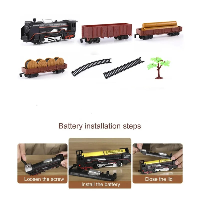 Classic Railway Freight Train Playset