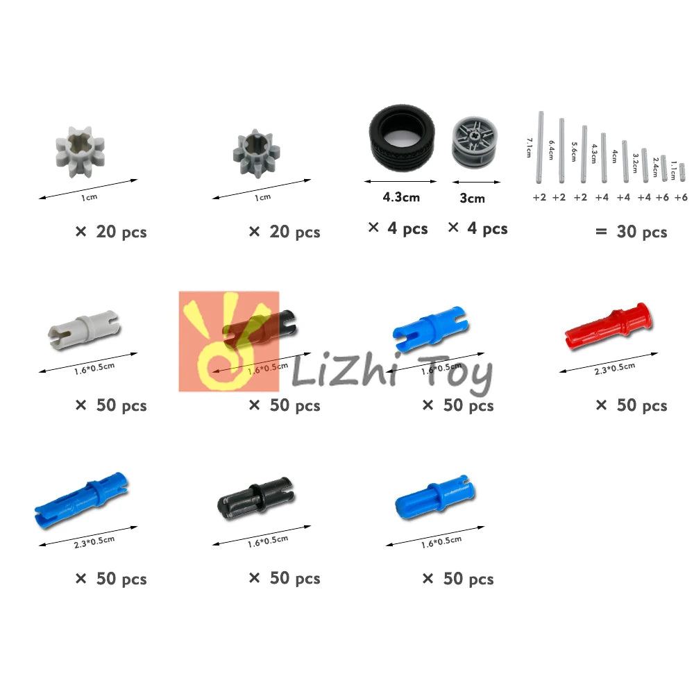 MOC Technical Compatible with Building Blocks Bricks