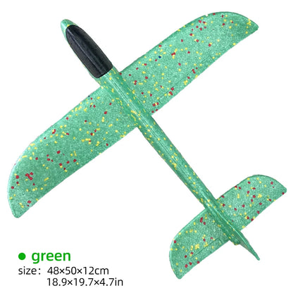 33/50CM Big Foam Plane Glider Hand Throw Airplane Light Inertial Bubble Planes
