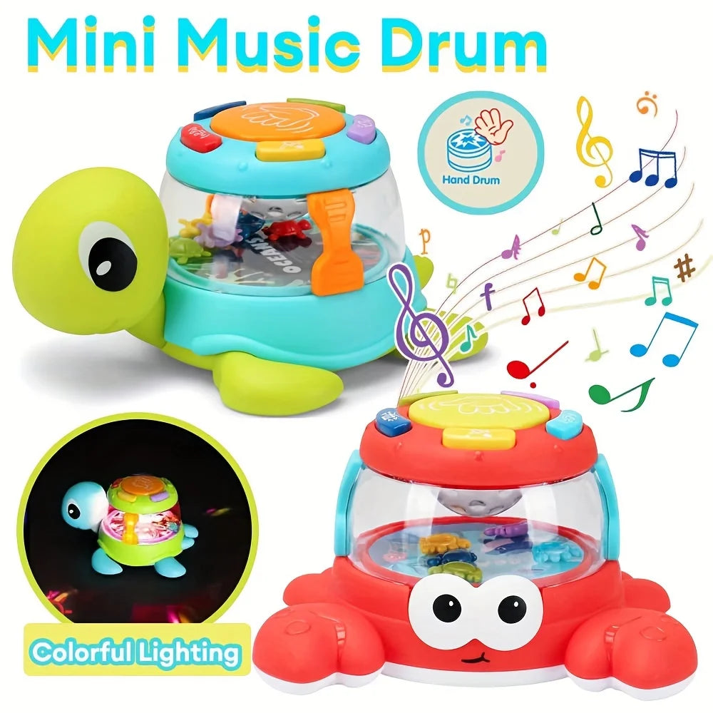 Kids' Music Turtle Crab Toy, Musical Early Learning Drum