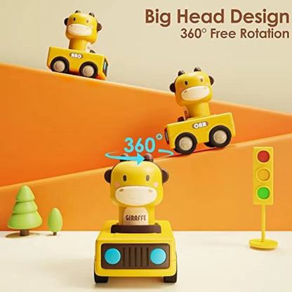 Press and Go Car Toys for Toddlers 1-3, Baby Animal Racing Cars,