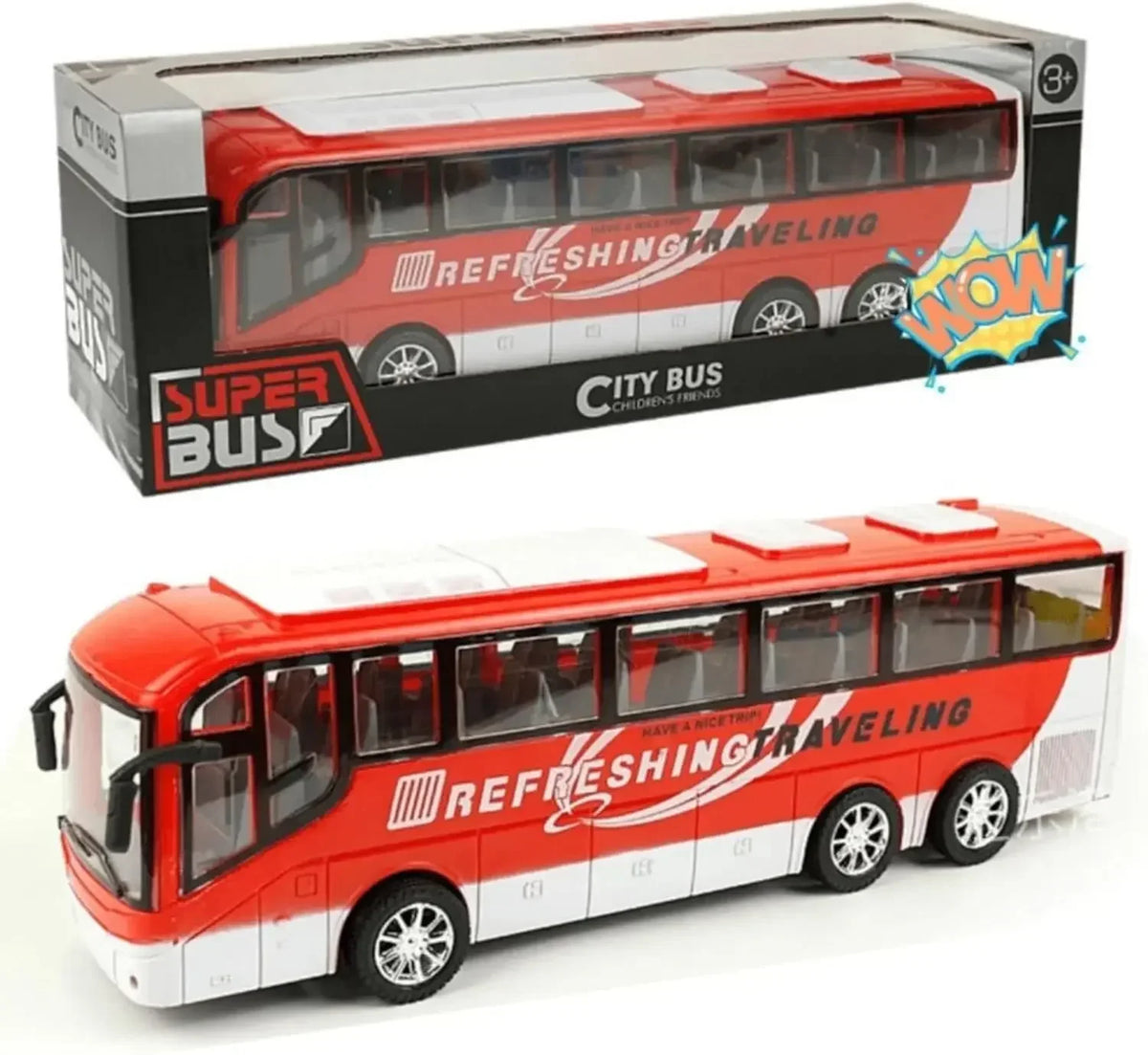 12.5" Large Size Yellow School Bus Toy for Toddlers, 1/16 Scale Die