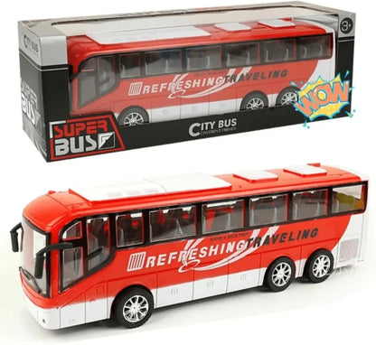 12.5" Large Size Yellow School Bus Toy for Toddlers, 1/16 Scale Die