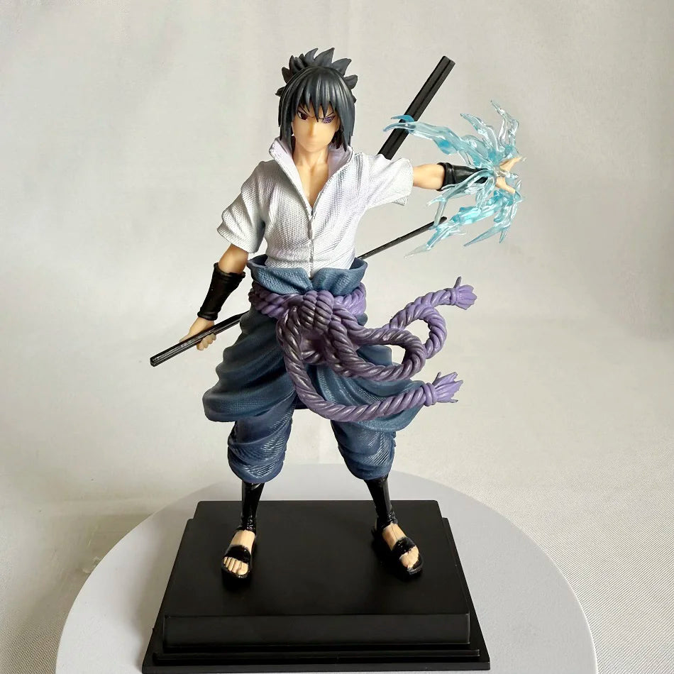 22cm Naruto Shippuden Anime Figure AK Uzumaki Naruto Uchiha Sasuke Action Model Pvc Statue
