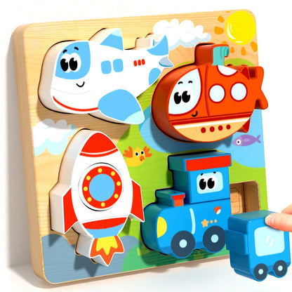 Montessori Toy Wooden Building Blocks Early Learning Educational Toys