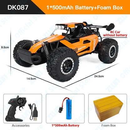 ZWN 1:16/1:20 2.4G Model RC Car With LED Light 2WD Off-road Remote Control