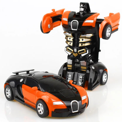 Mini 2 In 1 Car Toys One-key transformable Car Toys Automatic  Robot