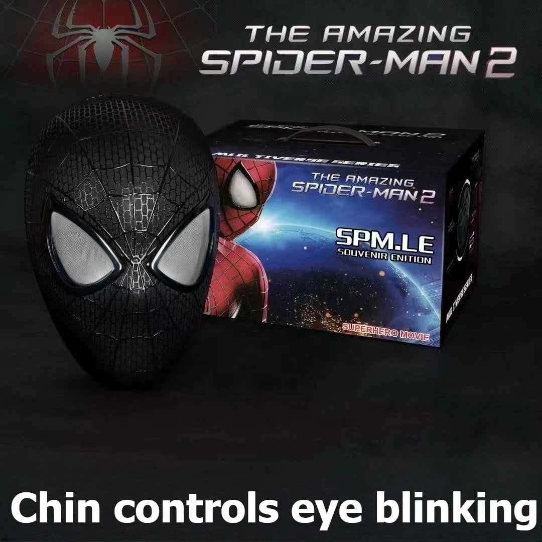 In Stock Miles Spider-Man 1:1 Scale Electronic Mask With Moving Glowing Eyes
