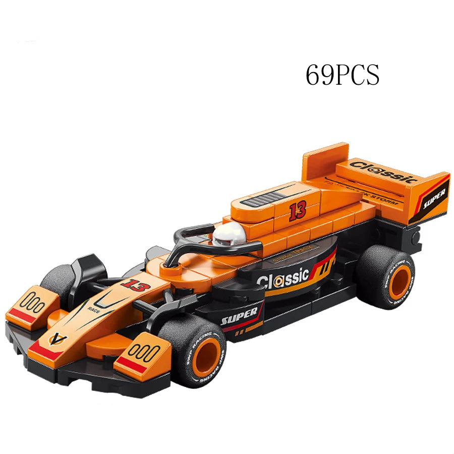 City Speed Racing MOC Car Sports Building Blocks Bricks Classic