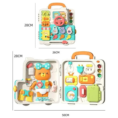 63 in 1 Baby Sensory Busy Board Montessori Toy Music Light Switch