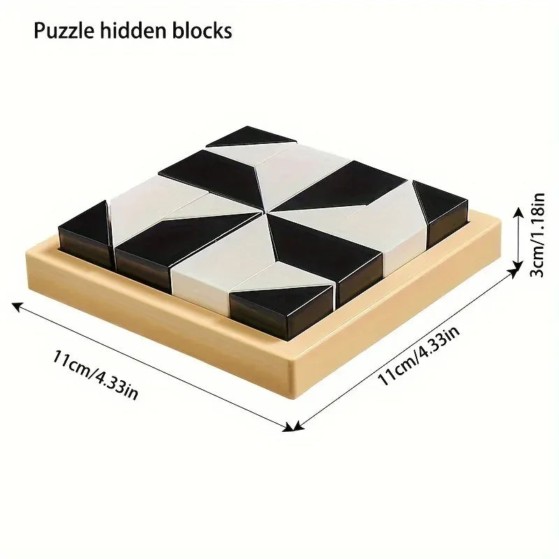 120 Level Hidden Blocks Puzzle Toy Enhances Logic Spatial Reasoning Educational