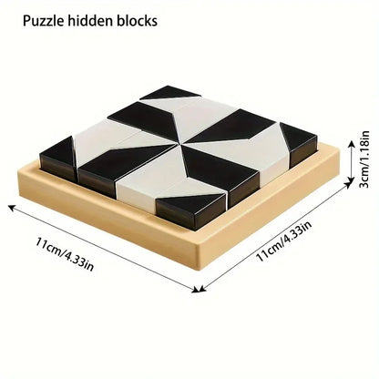 120 Level Hidden Blocks Puzzle Toy Enhances Logic Spatial Reasoning Educational