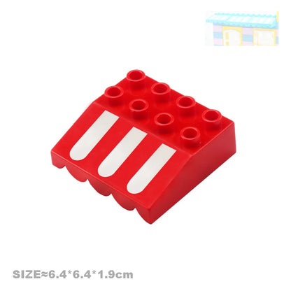Big Particles Building Blocks House Parts Accessory Window Wall Roof