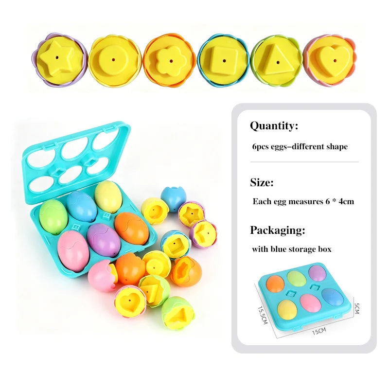 Montessori Games Baby Toy Smart Egg Shape Match Puzzle For Kids