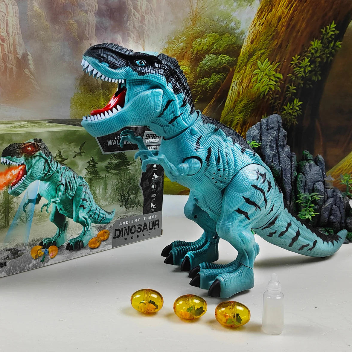Electric Toy Large Size Walking Spray Lay Eggs Dinosaur Robot