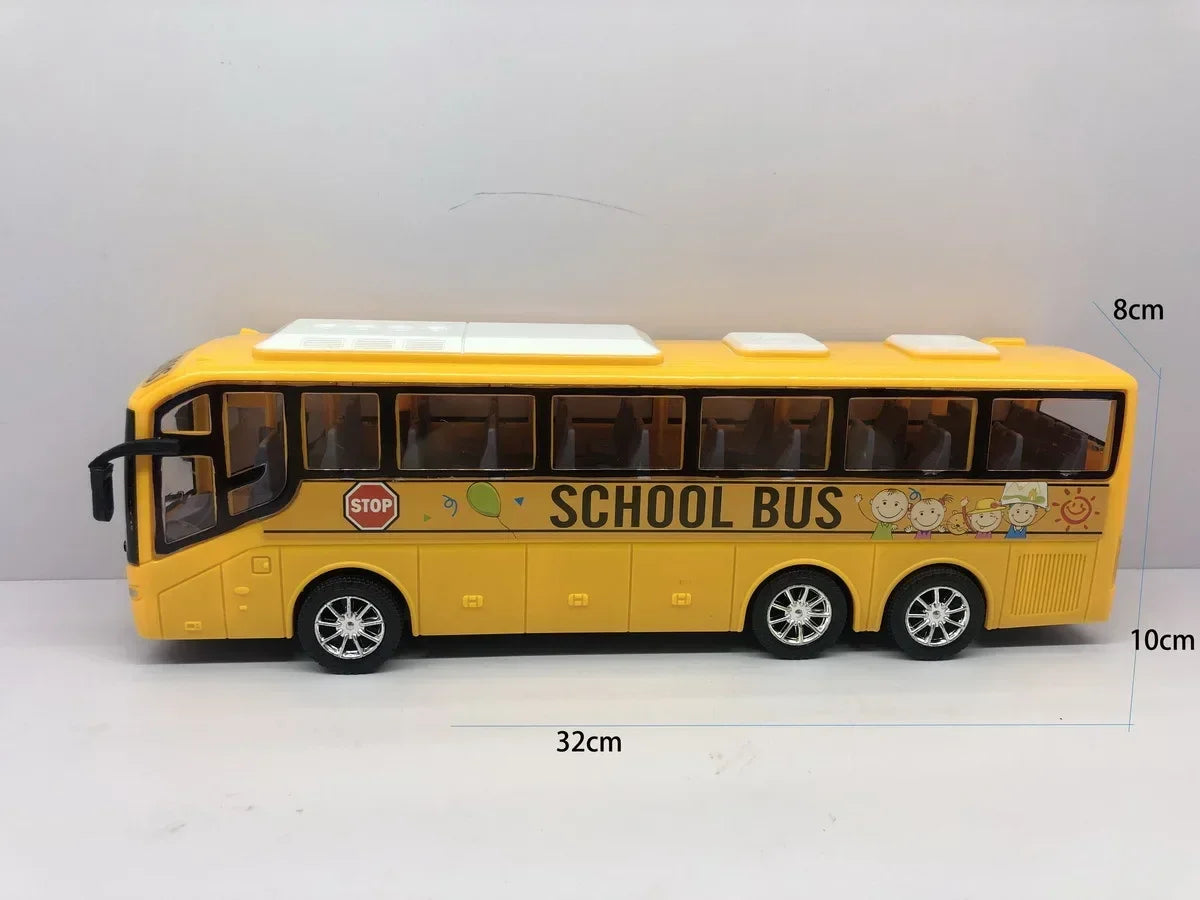 12.5" Large Size Yellow School Bus Toy for Toddlers, 1/16 Scale Die