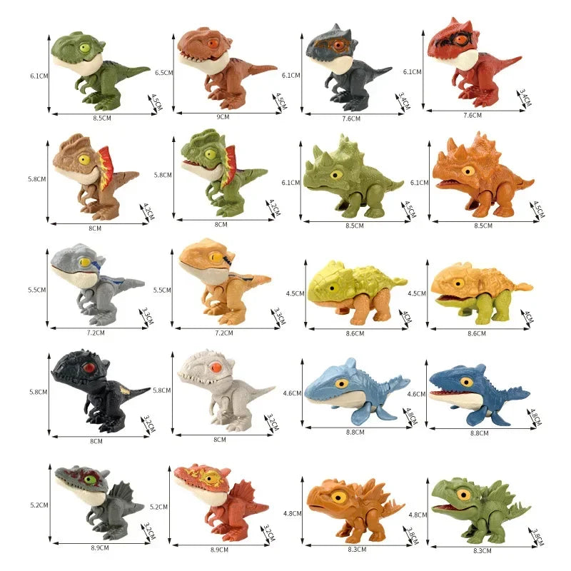 20-5PCs Funny Finger Biting Dinosaur Tyrannosaurus Model Toys for Kids