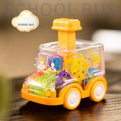 Baby Toy Press and Go Gear Car Toy for Toddlers 1 2 3 Years Old Light
