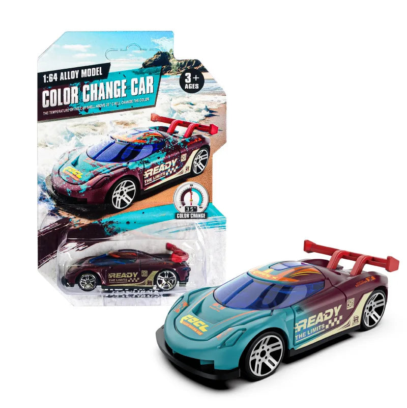 1:64 Color Change Alloy Car Toys for Kids Temperature Sensing Inertial Pull Back