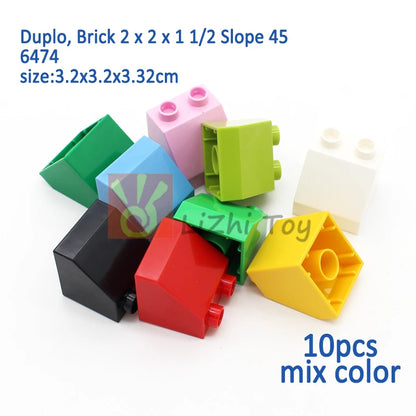 MOC Big Size Building Blocks Bricks Slope Windows Door Car