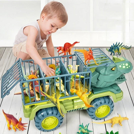 Boys Car Toys Dinosaur Truck Transport Carrier