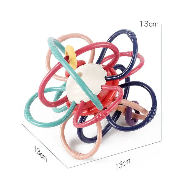 Baby Montessori Toys 0 6 12 Months Sensory Rattle Teether
