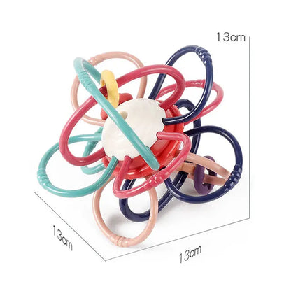 Baby Montessori Toys 0 6 12 Months Sensory Rattle Teether