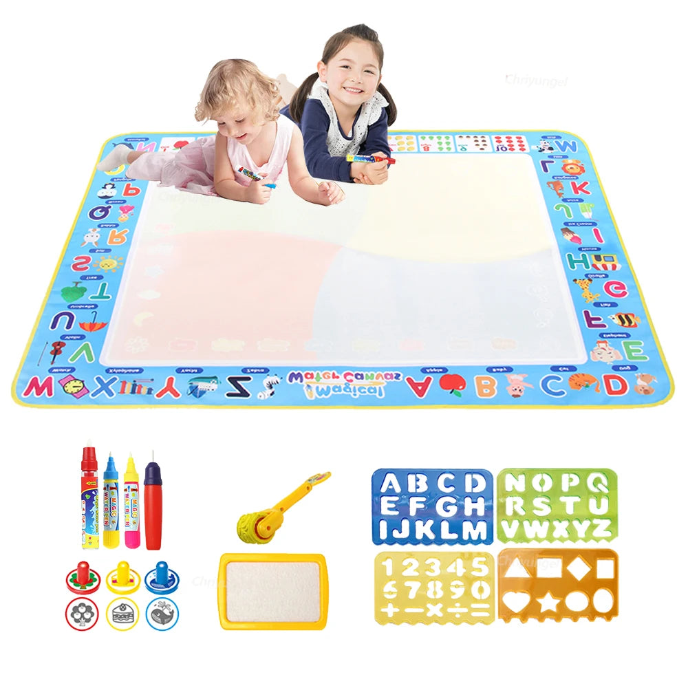 100x80CM Magic Water Drawing Mat with Reusable Magic Pens,