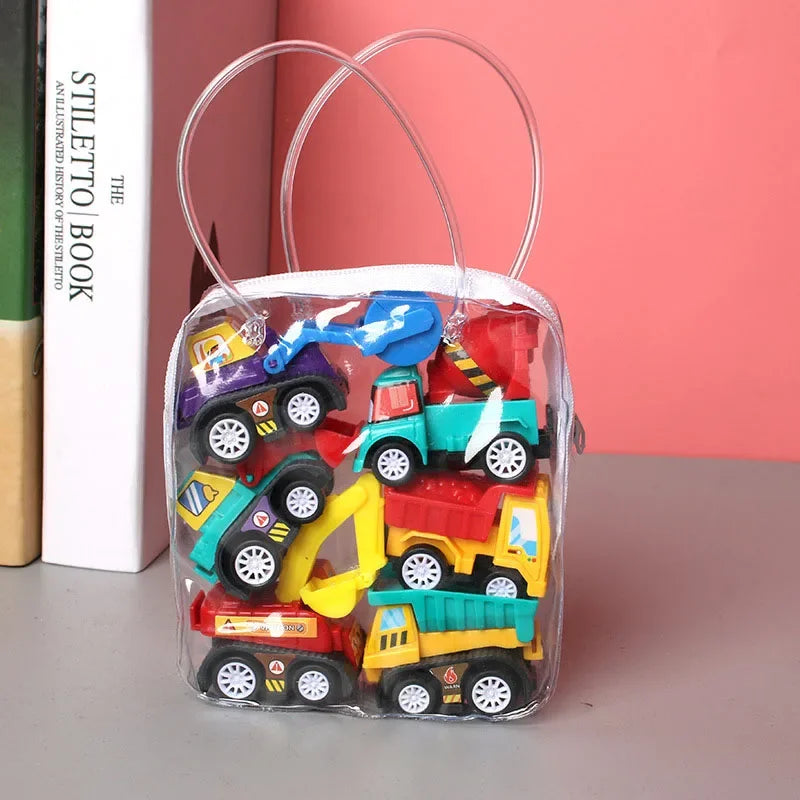 Mini Car Model Toy Pull Back Car Toys Engineering Vehicle Fire Truck