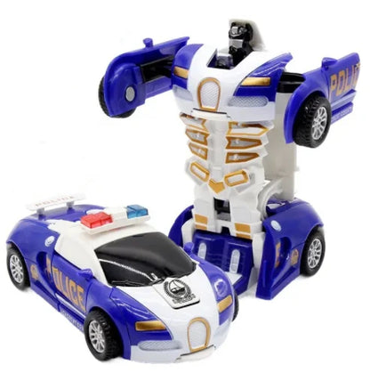 Mini 2 In 1 Car Toys One-key transformable Car Toys Automatic  Robot