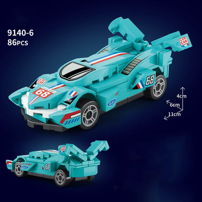 City Speed Racing MOC Car Sports Building Blocks Bricks Classic