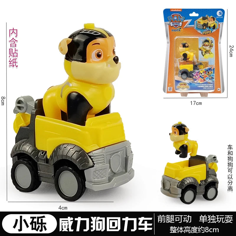 Genuine Paw Patrol Ryder Chase Skye Marshall Rubble Vehicle Pull Back Cars