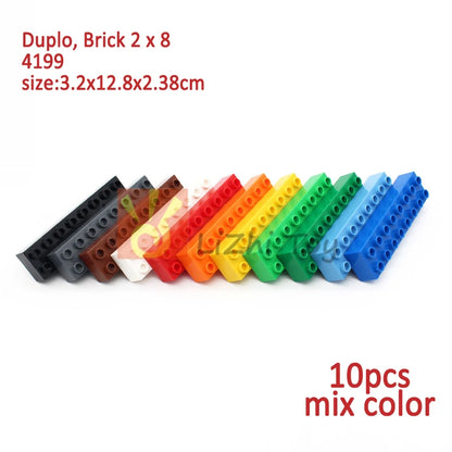 MOC Big Size Building Blocks Bricks Slope Windows Door Car
