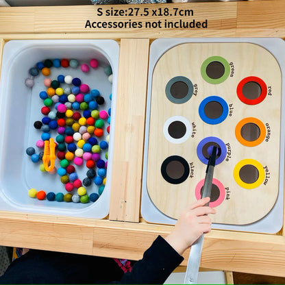 Children's Sensory Tray Table Game Wooden Tile