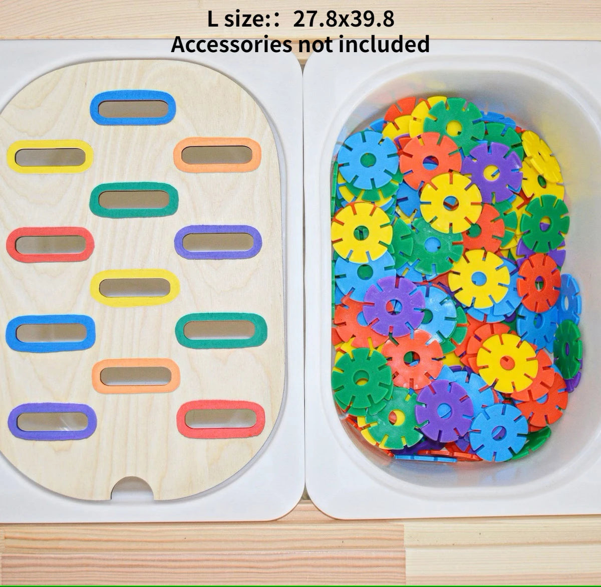 Children's Sensory Tray Table Game Wooden Tile