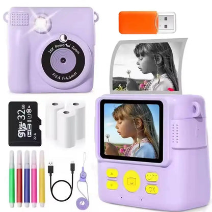 1080P HD Video Camera Portable Instant Print Camera for Kids