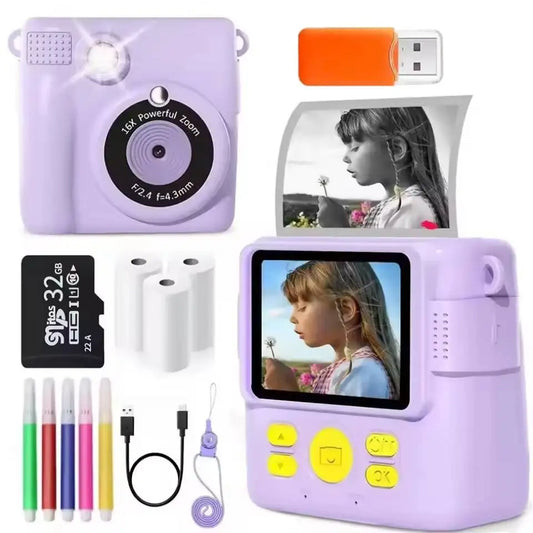 1080P HD Video Camera Portable Instant Print Camera for Kids