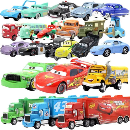 Pixar Cars Lightning McQueen Storm Jackson Mack Container Truck