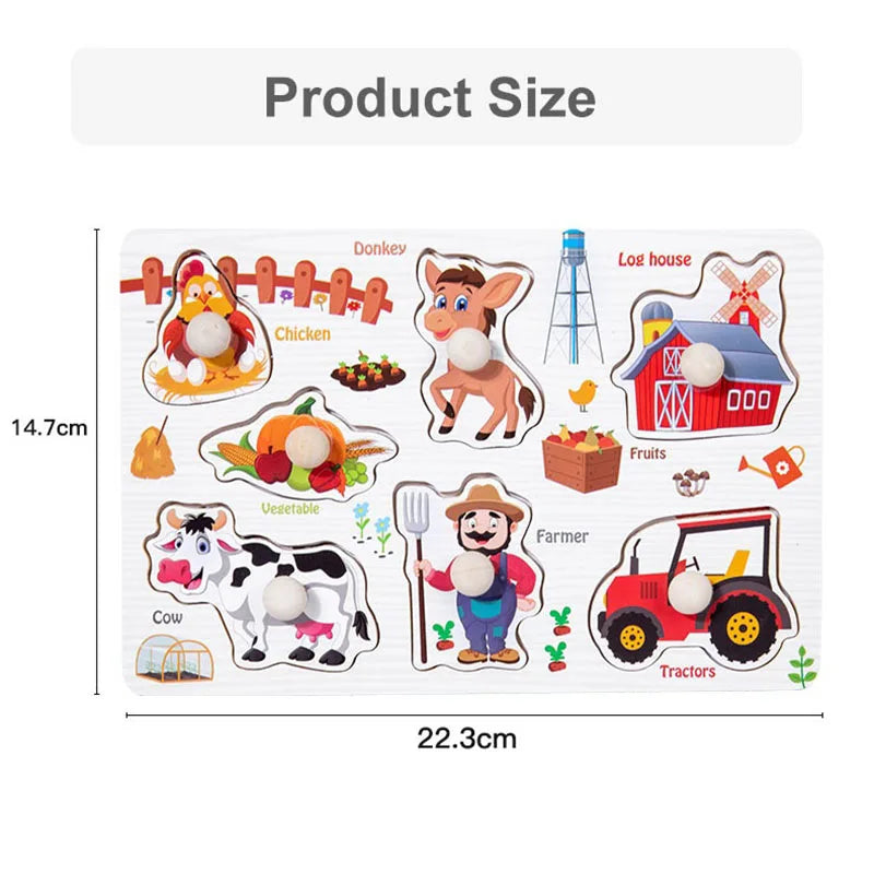 Wooden Puzzles Children Montessori Toys