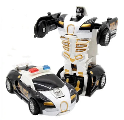Mini 2 In 1 Car Toys One-key transformable Car Toys Automatic  Robot
