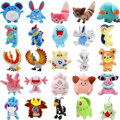 Pokemon Chikorita Togepi Marill Wooper Politoed Furret Plush Toys