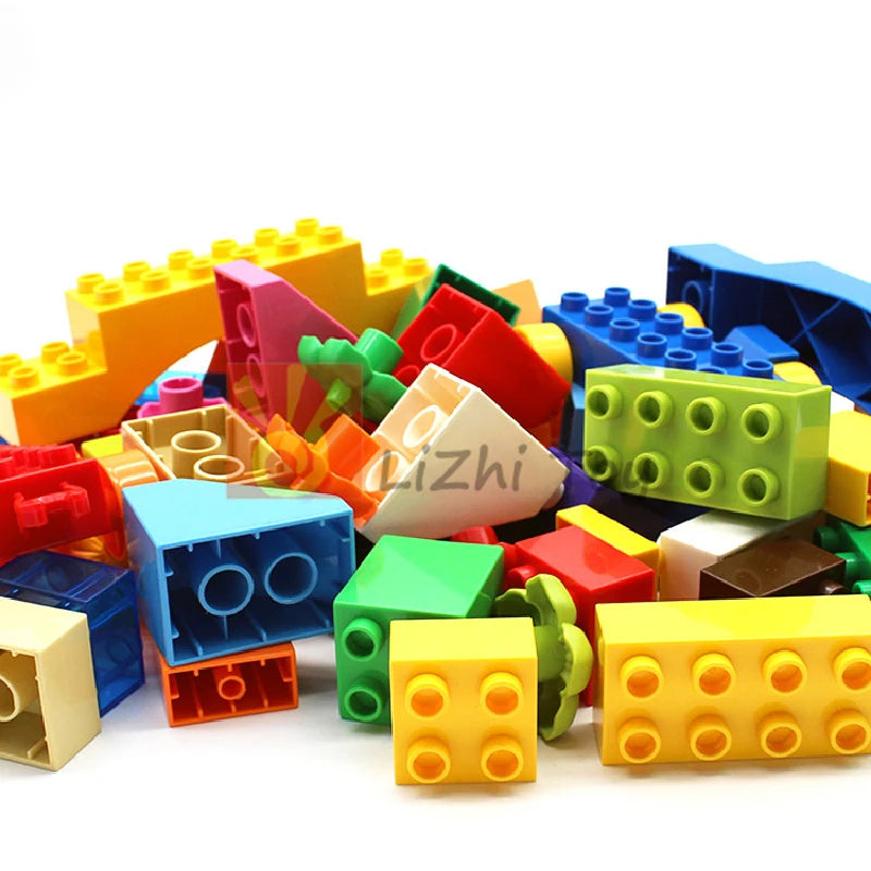 MOC Big Size Building Blocks Bricks Slope Windows Door Car