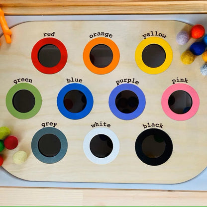 Children's Sensory Tray Table Game Wooden Tile