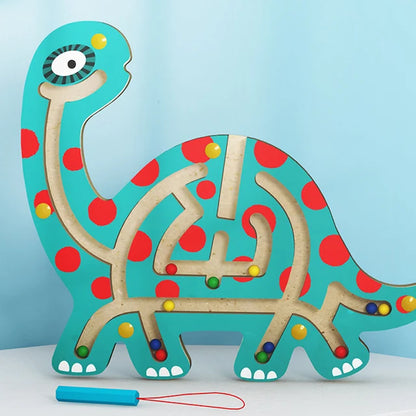 Children Magnetic Maze Toy Kids Wooden Puzzle Game Toy Kids Early Educational