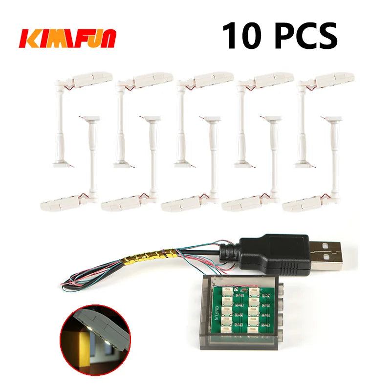 10PCS 0.8mm Pin RGB LED For LEGO Building Blocks