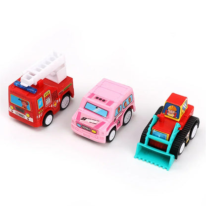 Mini Car Model Toy Pull Back Car Toys Engineering Vehicle Fire Truck