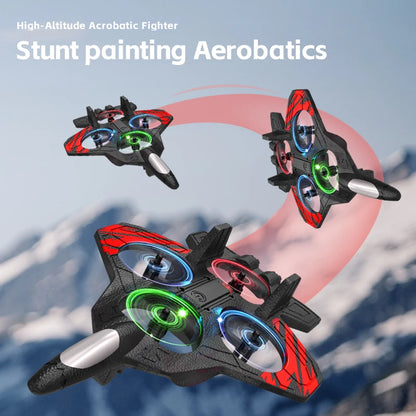 Q3 RC Fighter Plane Drone EPP Anti-Collision Foam Remote Control Aircraft With LED Lights
