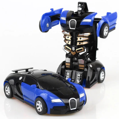 Mini 2 In 1 Car Toys One-key transformable Car Toys Automatic  Robot