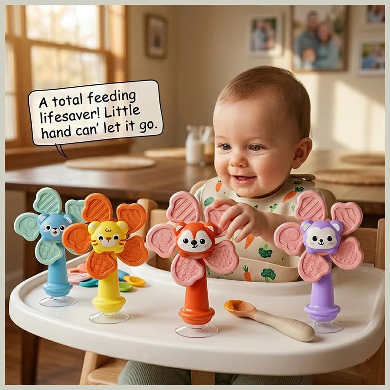 Children High Chair Toys Suction Cup Spinner Dining Table