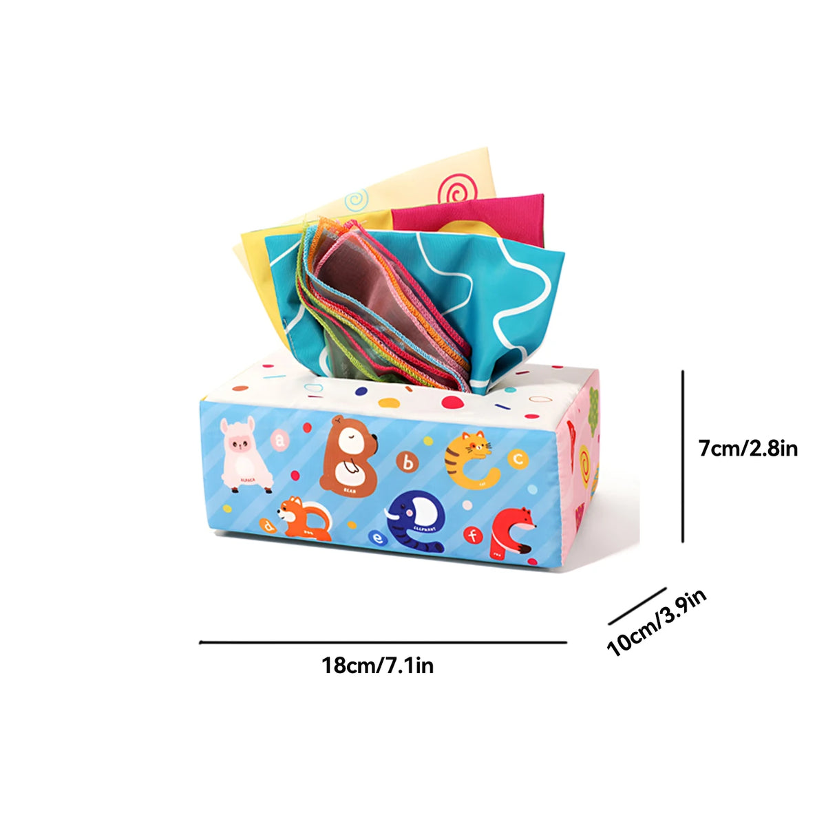 Newborn baby Toy - Simulated Tissue Box with Realistic Tissue Pull-Out